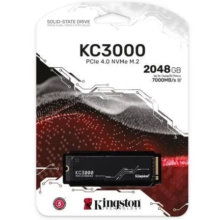 Kingston KC3000 SSD M.2 2TB PCIe Gen4 NVMe con Disipador de Calor para Alto Rendimiento
