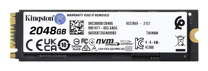 Kingston KC3000 2 TB M.2 2280 NVMe PCIe 4.0 SSD