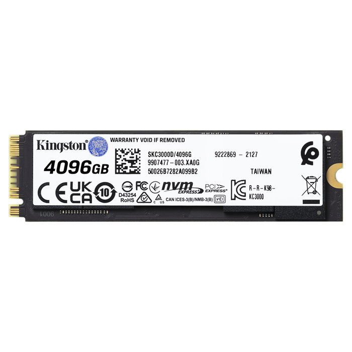 Kingston KC3000 4TB M.2 2280 NVMe PCIe 4.0 SSD