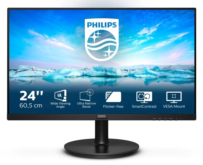 Monitor philips 23,8" 241v8l/00 led 4ms hdmi vga negro Monitor philips 23,8" 241v8l/00 led 4ms hdmi vga negro