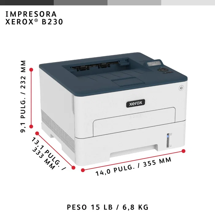 Xerox B230V_DNI Impresora Láser Monocromo con Wi-Fi y Dúplex Xerox B230V_DNI Impresora Láser Monocromo con Wi-Fi y Dúplex