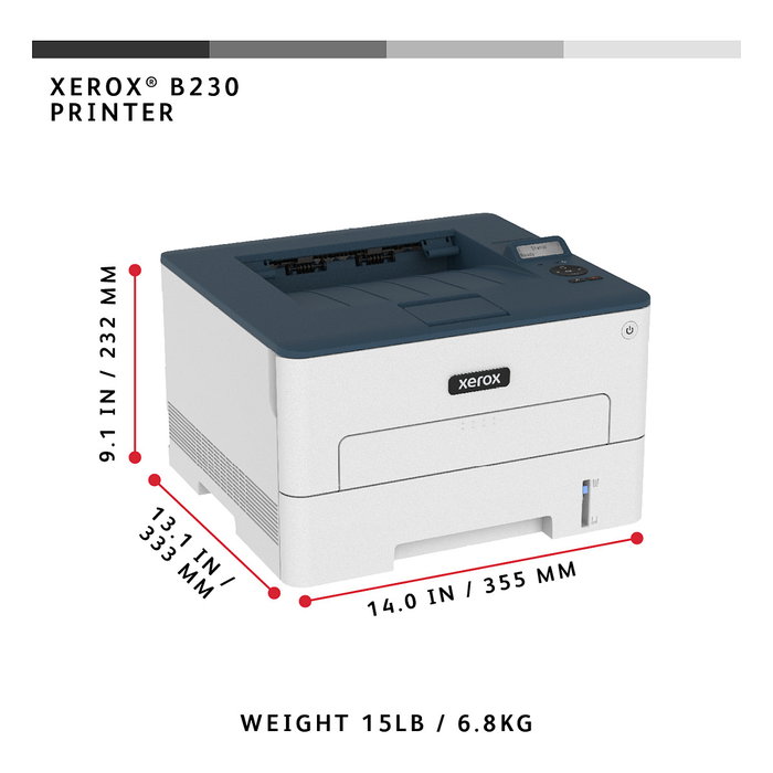 Xerox B230V_DNI Impresora Láser Monocromo con Wi-Fi y Dúplex Xerox B230V_DNI Impresora Láser Monocromo con Wi-Fi y Dúplex