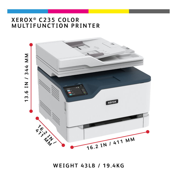 Xerox C235V/DNI Impresora Multifunción Láser a Color con Wi-Fi y Dúplex Xerox C235V/DNI Impresora Multifunción Láser a Color con Wi-Fi y Dúplex