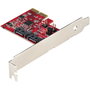 StarTech Tarjeta Controladora PCIe SATA III de 2 Puertos 6 Gbps - ASM1062R - Bajo Perfil - RAID 0, 1, JBOD - 2P6 - Para HDD/SSD - Compatible con Windows, macOS, Linux