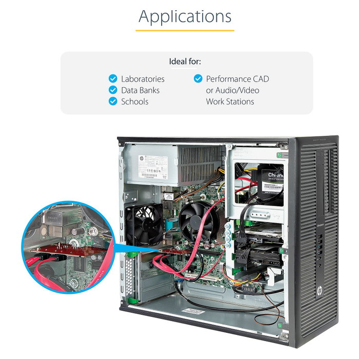 Startech Tarjeta Controladora PCIe SATA III 2 Puertos Internos