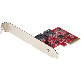 StarTech.com 2P6GR-PCIE-SATA-CARD Tarjeta PCIe RAID Hardware 2 Puertos SATA III 6Gbps Interna Controladora de Disco Compatible con Windows macOS Linux RAID 0 1 SPAN JBOD