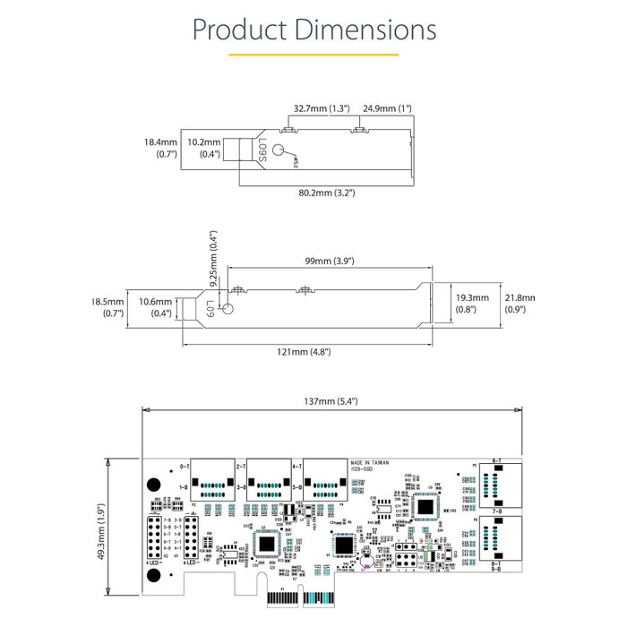 Startech Tarjeta PCIe de expansión interna con 10 puertos SATA 6Gbps
