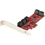 StarTech.com Tarjeta de Expansión PCIe SATA de 10 Puertos, 6 Gbps, 10P6G-PCIE-SATA-CARD, Rojo