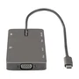 StarTech.com DKT30CHVSDPD Dock USB-C 9 en 1 con HDMI 4K 30Hz/VGA, PD 100W, 3 puertos USB 3.1, Gigabit Ethernet y lector SD/MicroSD para MacBook, Dell, Surface - Gris