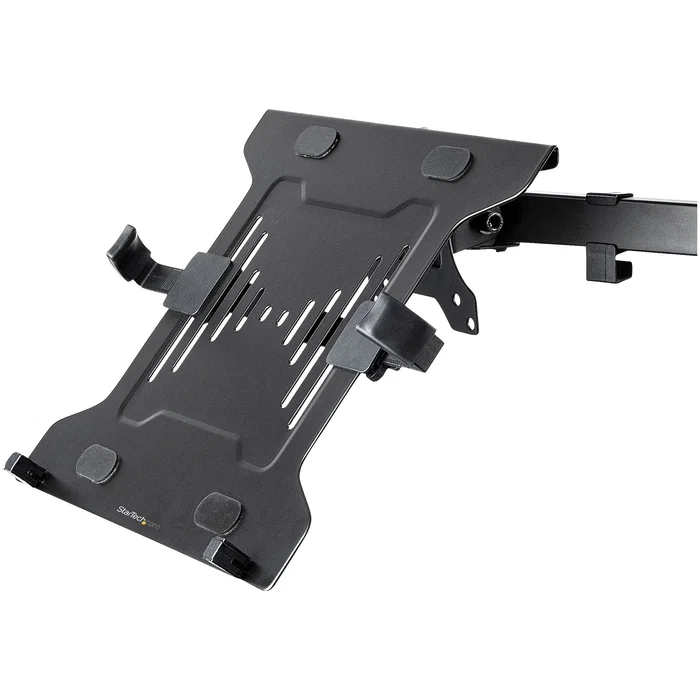 StarTech LAPTOP-ARM-TRAY Bandeja VESA de Montaje para Soporte de Portátil, Ajustable y Ergonómica, Compatible con Brazos de Monitor, Peso 4.5kg, 75x75 100x100mm, Negro