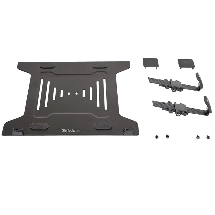 StarTech LAPTOP-ARM-TRAY Bandeja VESA de Montaje para Soporte de Portátil, Ajustable y Ergonómica, Compatible con Brazos de Monitor, Peso 4.5kg, 75x75 100x100mm, Negro