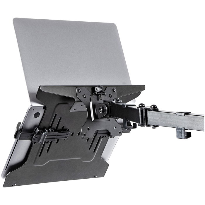 StarTech LAPTOP-ARM-TRAY Bandeja VESA de Montaje para Soporte de Portátil, Ajustable y Ergonómica, Compatible con Brazos de Monitor, Peso 4.5kg, 75x75 100x100mm, Negro