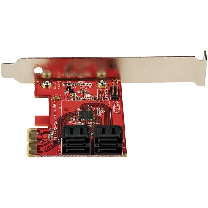 StarTech 4P6G-PCIE-SATA-CARD Tarjeta PCIe de 4 Puertos SATA III 6Gbps para HDD/SSD - Controladora Interna Compatible con Windows, macOS, Linux