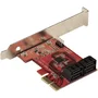 StarTech 4P6G-PCIE-SATA-CARD Tarjeta PCIe de 4 Puertos SATA III 6Gbps para HDD/SSD - Controladora Interna Compatible con Windows, macOS, Linux