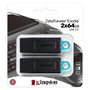 Kingston DataTraveler Exodia 64 GB - Pack de 2 unidades - Negro y turquesa