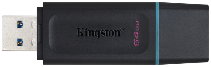 Kingston DataTraveler Exodia 64 GB - Pack de 2 unidades - Negro y turquesa