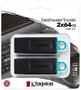 Kingston DataTraveler Exodia 64 GB - Pack de 2 unidades - Negro y turquesa