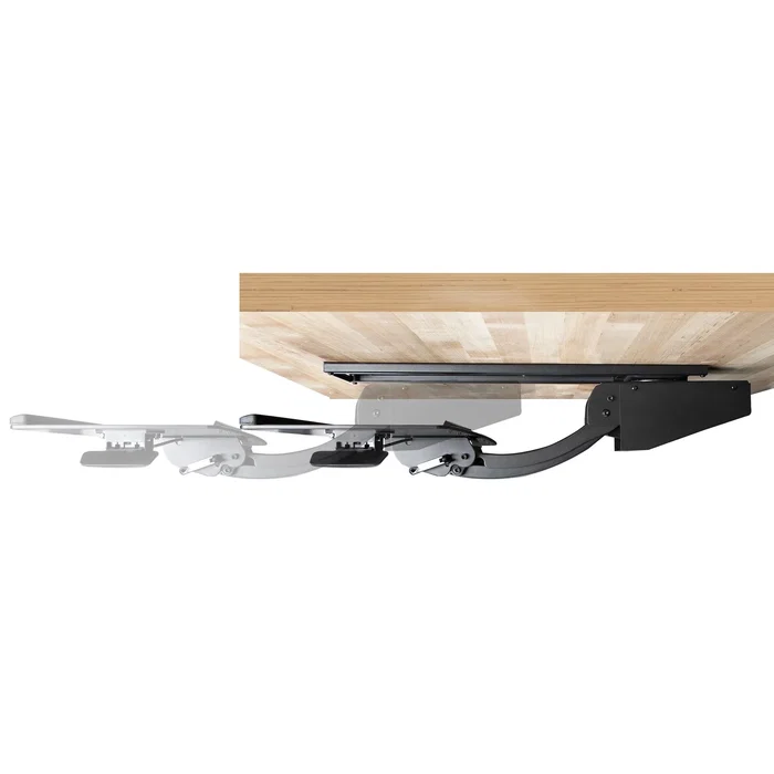 StarTech.com KBTRAYADJ2 Bandeja de Teclado y Ratón Ajustable para Debajo del Escritorio | Soporte Ergonómico con Reposamuñeca | Inclinación y Altura Ajustable | 670x255 mm