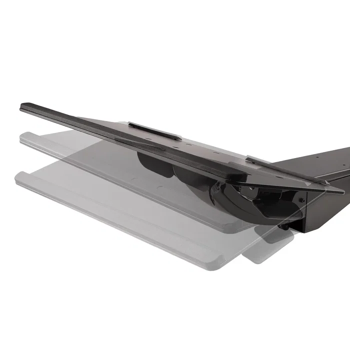 StarTech.com KBTRAYADJ2 Bandeja de Teclado y Ratón Ajustable para Debajo del Escritorio | Soporte Ergonómico con Reposamuñeca | Inclinación y Altura Ajustable | 670x255 mm