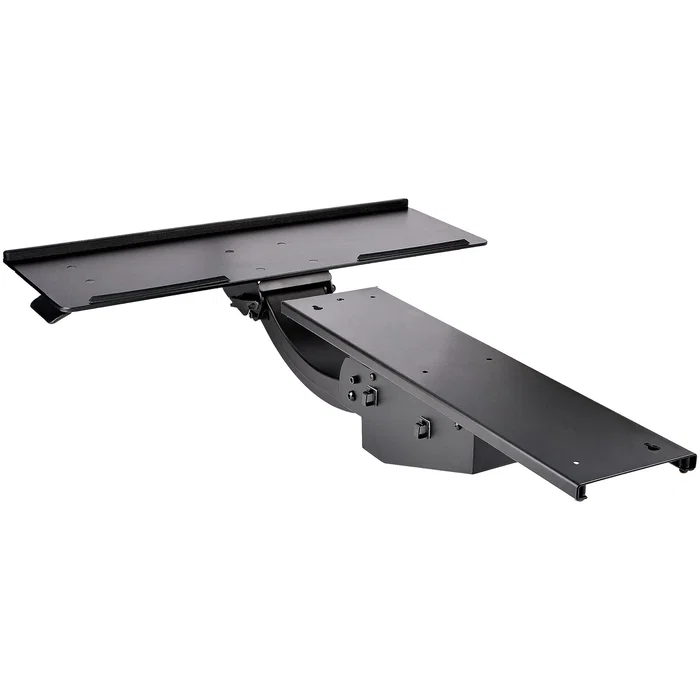StarTech.com KBTRAYADJ2 Bandeja de Teclado y Ratón Ajustable para Debajo del Escritorio | Soporte Ergonómico con Reposamuñeca | Inclinación y Altura Ajustable | 670x255 mm