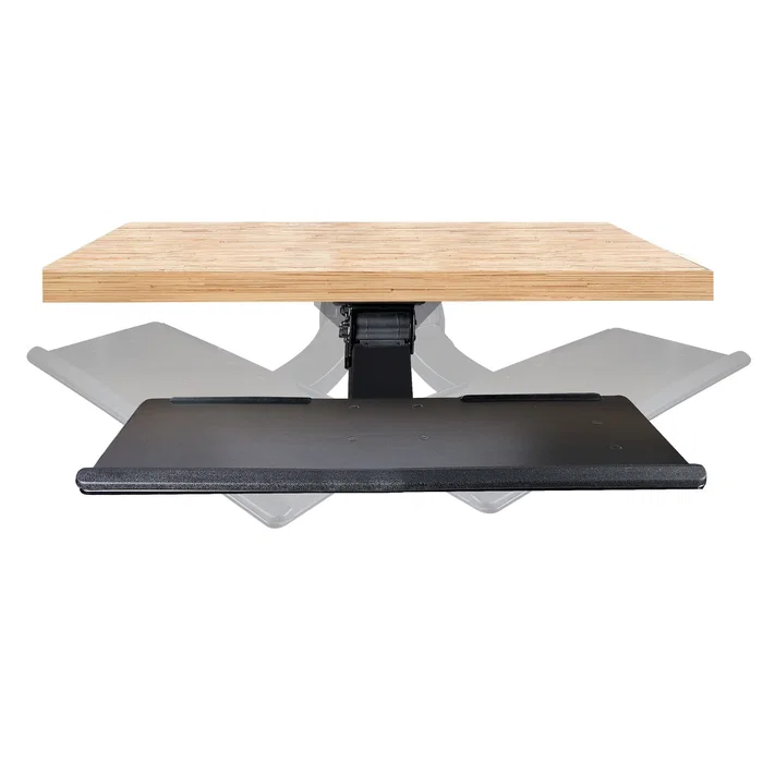 StarTech.com KBTRAYADJ2 Bandeja de Teclado y Ratón Ajustable para Debajo del Escritorio | Soporte Ergonómico con Reposamuñeca | Inclinación y Altura Ajustable | 670x255 mm