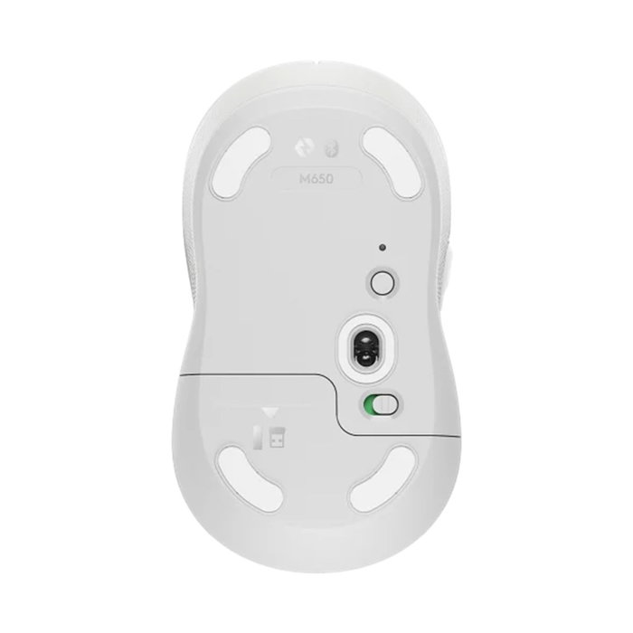 Logitech M650 Ratón Inalámbrico Óptico Mediano Blanco Crudo
