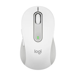 Logitech M650 Ratón Inalámbrico Óptico Silencioso Ergónomico Mediano Color Blanco Crudo para Diestros