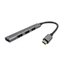 i-tec Hub USB-C Metálico C31HUBMETALMINI4 - Concentrador 4 Puertos (1x USB 3.2 Gen1, 3x USB 2.0) para Portátil, Tablet, Windows, macOS, Linux, Android
