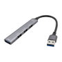 I-Tec Metal USB 3.0 Hub 4 Puertos: 1x USB 3.0 y 3x USB 2.0, Hub USB Metálico con Cable 0.19 m, para Ordenador y Android