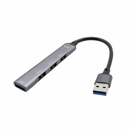 I-Tec HUB USB 3.0 Metálico con 1x USB 3.0 y 3x USB 2.0, Cable 0.19m