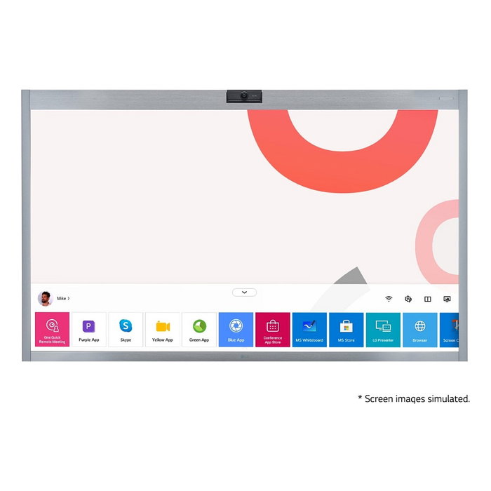 LG One:Quick Works 55CT5WJ-B Pantalla Táctil Interactiva para Conferencias 139 cm (55") 4K UHD IPS Wifi
