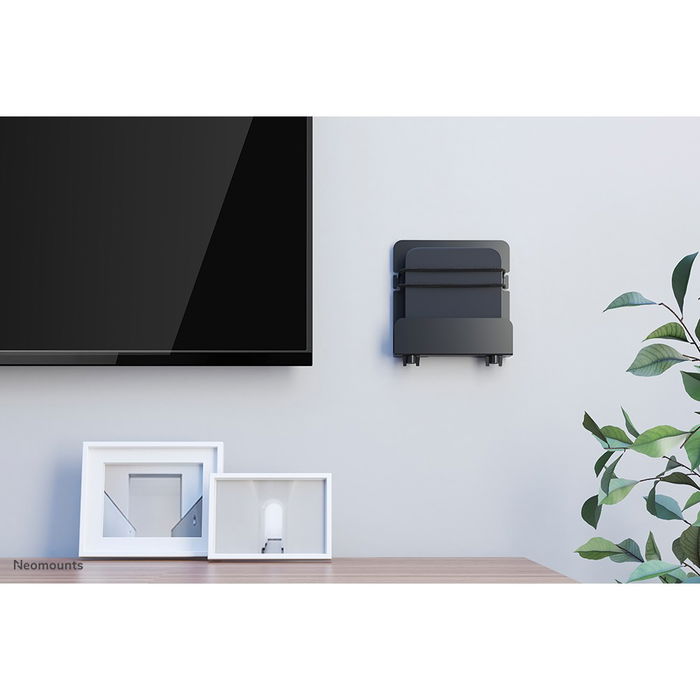 Neomounts AWL-450BL Soporte Universal de Pared para Reproductor Multimedia, Profundidad Ajustable (4.7-7.6 cm), 5 kg, Negro