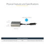 StarTech.com Adaptador USB C a VGA CDP2VGAEC, 1080p, Thunderbolt 3