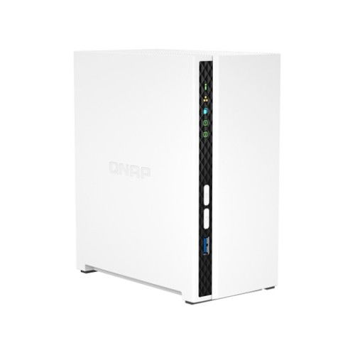 Qnap TS-233 Servidor NAS 2 Bahías, CPU ARM 4 núcleos Cortex-A55 2.0 GHz, 2 GB RAM, 5GbE, Torre, Compatible con Unidades HDD/SSD SATA