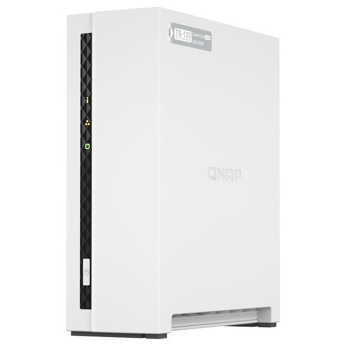 QNAP TS-133 NAS de 1 bahía con procesador Cortex-A55 y 2 GB RAM