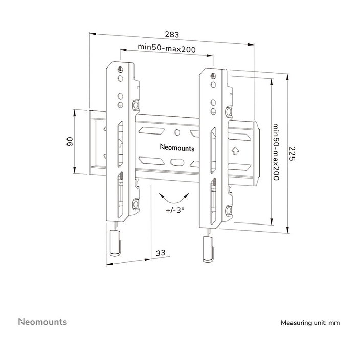 Neomounts WL30S-850BL12 Soporte de pared fijo para TV de 24-65 pulgadas, Negro Neomounts WL30S-850BL12 Soporte de pared fijo para TV de 24-65 pulgadas, Negro