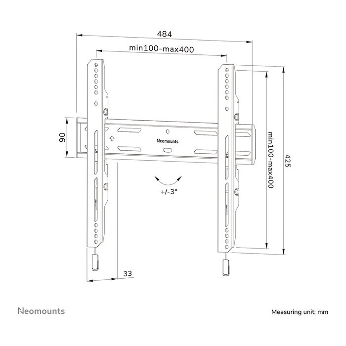 Newstar NEOMOUNTS WL30S-850BL14 Soporte de pared fijo para TV de 40 a 75 pulgadas (101-190 cm), VESA 100x100 a 400x400 mm, capacidad 50 kg, color negro Newstar NEOMOUNTS WL30S-850BL14 Soporte de pared fijo para TV de 40 a 75 pulgadas (101-190 cm), VESA 100x100 a 400x400 mm, capacidad 50 kg, color negro