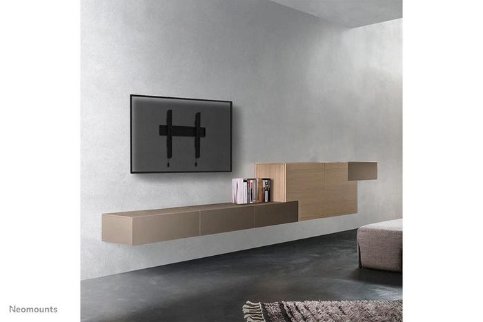 Neomounts WL30S-850BL14 Soporte Pared TV Fijo, 32-75", Max 50 kg, VESA 100x100-400x400, Ajuste Nivel, Bloqueable, Instalación Rápida - Negro