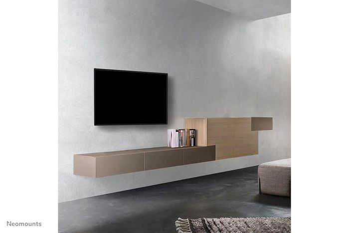 Neomounts WL30S-850BL14 Soporte Pared TV Fijo, 32-75", Max 50 kg, VESA 100x100-400x400, Ajuste Nivel, Bloqueable, Instalación Rápida - Negro
