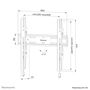 Neomounts WL30S-850BL14 Soporte Pared TV Fijo, 32-75", Max 50 kg, VESA 100x100-400x400, Ajuste Nivel, Bloqueable, Instalación Rápida - Negro