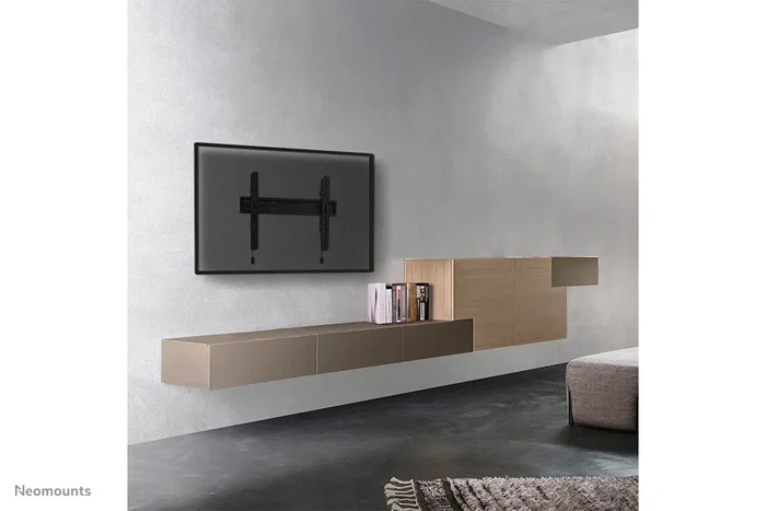 Neomounts WL30S-850BL16 Soporte de Pared Fijo para TV hasta 86", VESA 600x400, 60 kg, Sistema Magnético Pull & Release, Ajuste de Nivel, Negro
