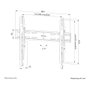 Neomounts Soporte de Pared Fijo para TV 40-82 Pulgadas WL30S-850BL16, Carga Hasta 60 kg, Acero Negro, para VESA 100x100 a 600x400 mm