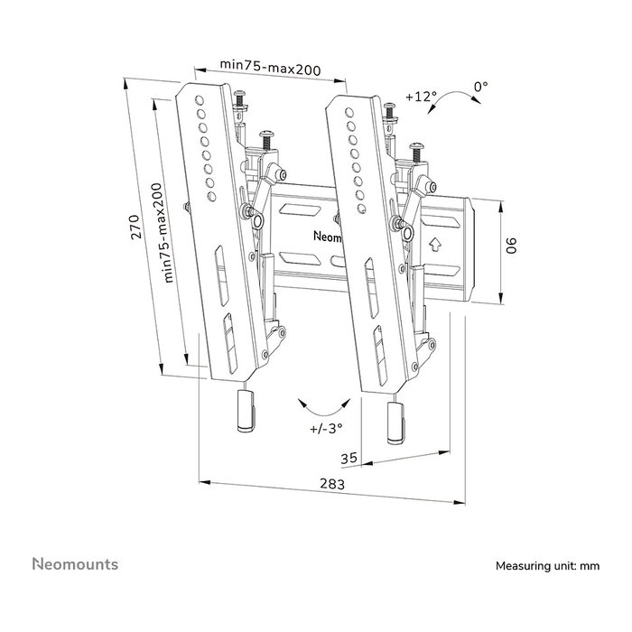 Newstar Neomounts WL35S-850BL12 Soporte de Pared Inclinable para Pantallas de 24 a 65 pulgadas Newstar Neomounts WL35S-850BL12 Soporte de Pared Inclinable para Pantallas de 24 a 65 pulgadas