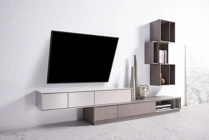 Neomounts WL35S-850BL14 Soporte de pared inclinable para TV 32-75", 50 kg, VESA 400x400, Ajuste de altura y nivel, Negro