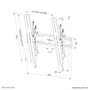 Neomounts WL35S-850BL14 Soporte de pared inclinable para TV 32-75", 50 kg, VESA 400x400, Ajuste de altura y nivel, Negro