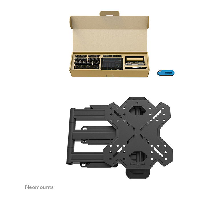 Newstar Soporte de Pared para TV Neomounts WL40S-850BL12, Movimiento Completo, 32-55 Pulgadas, Hasta 40 kg, Inclinación y Giro, Color Negro