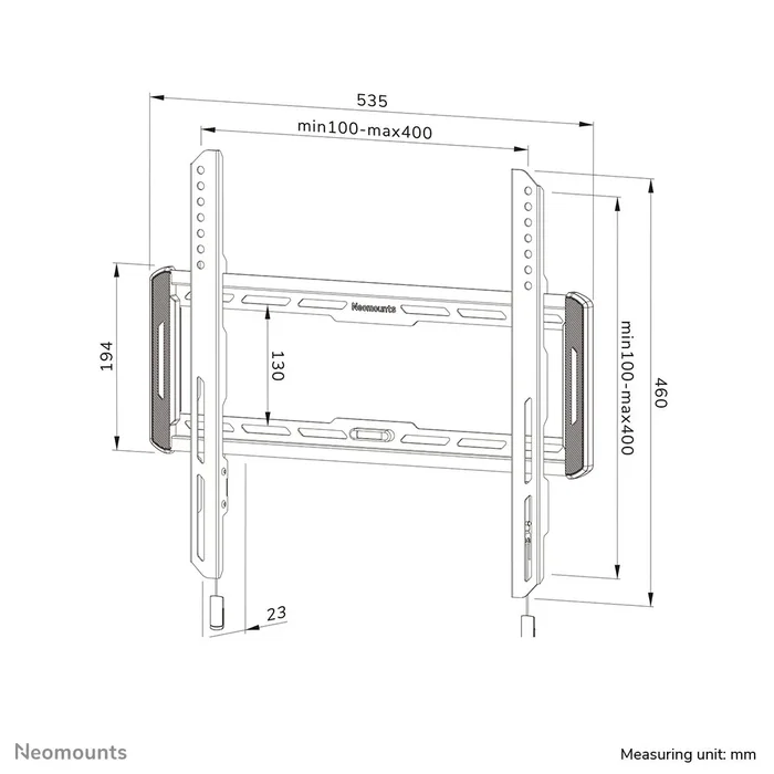 Neomounts WL30-550BL14 Soporte de pared ultraplano para pantallas de 40-75 pulgadas