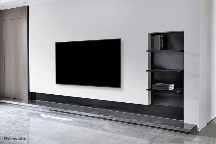 Neomounts WL30-550BL16 Soporte de Pared Fijo Ultradelgado para Pantallas 42-86", 60 kg, VESA 100x100-600x400, Instalación Fácil, Negro