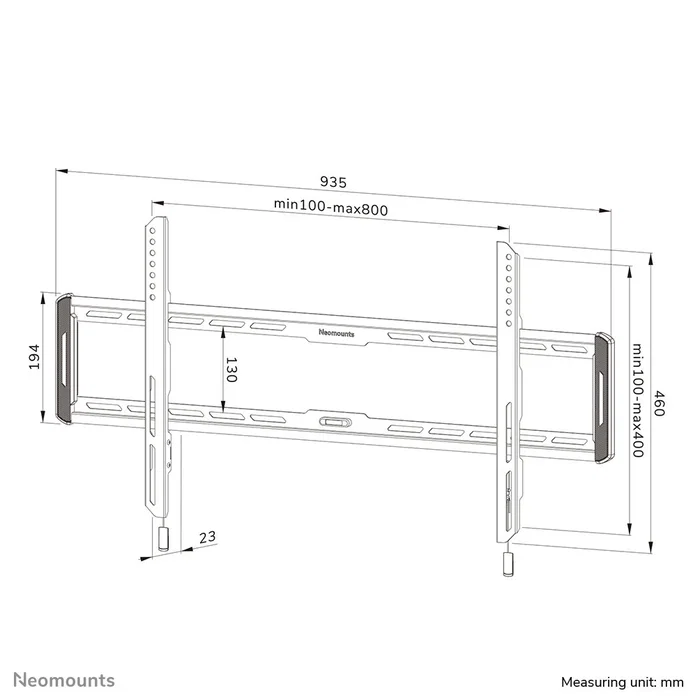 NEOMOUNTS Soporte de pared WL30-550BL18 para 43-86 pulgadas NEOMOUNTS Soporte de pared WL30-550BL18 para 43-86 pulgadas