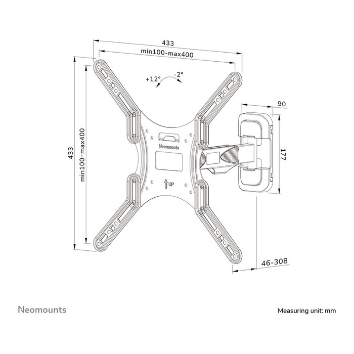 Newstar Neomounts WL40-540BL14 Soporte de Pared Movimiento Completo 32-55 pulg. Newstar Neomounts WL40-540BL14 Soporte de Pared Movimiento Completo 32-55 pulg.